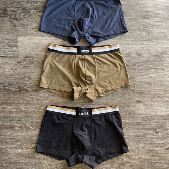Boss Boxer Briefs Trio - Black, Navy, Tan - Picture 6 of 7